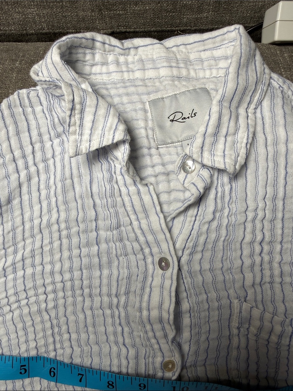 Rails Ellis Cotton Shirt in Davenport Stripe 100% Cotton - Picture 11 of 16